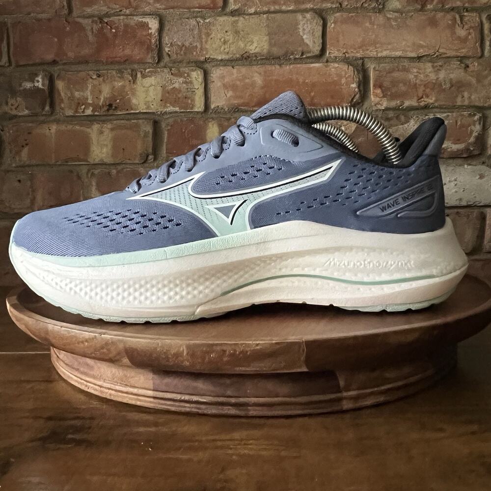 Mizuno Wave Inspire 22 Stability Max Cushion Women's 10 Blue Mesh Shoes Sneakers